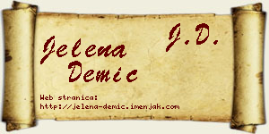 Jelena Demić vizit kartica